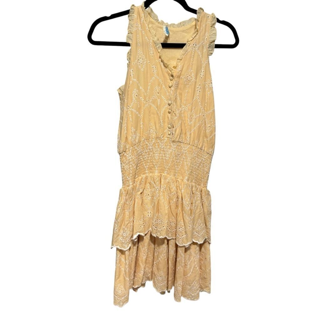 Revolve ModaPosa Bautista Racer Back Eyelet Ruffle Mini Dress - Picture 3 of 7